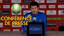 Conférence de presse Gazélec FC Ajaccio - Paris FC (0-0) : Albert CARTIER (GFCA) - Fabien MERCADAL (PFC) - 2017/2018