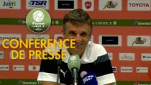 Conférence de presse Valenciennes FC - Nîmes Olympique (1-2) : Réginald RAY (VAFC) - Bernard BLAQUART (NIMES) - 2017/2018