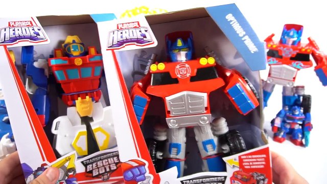 NEW 2016 TRANSFORMERS RESCUE BOTS OPTIMUS PRIME HIGH TIDE TRANSFORM AUTOBOTS