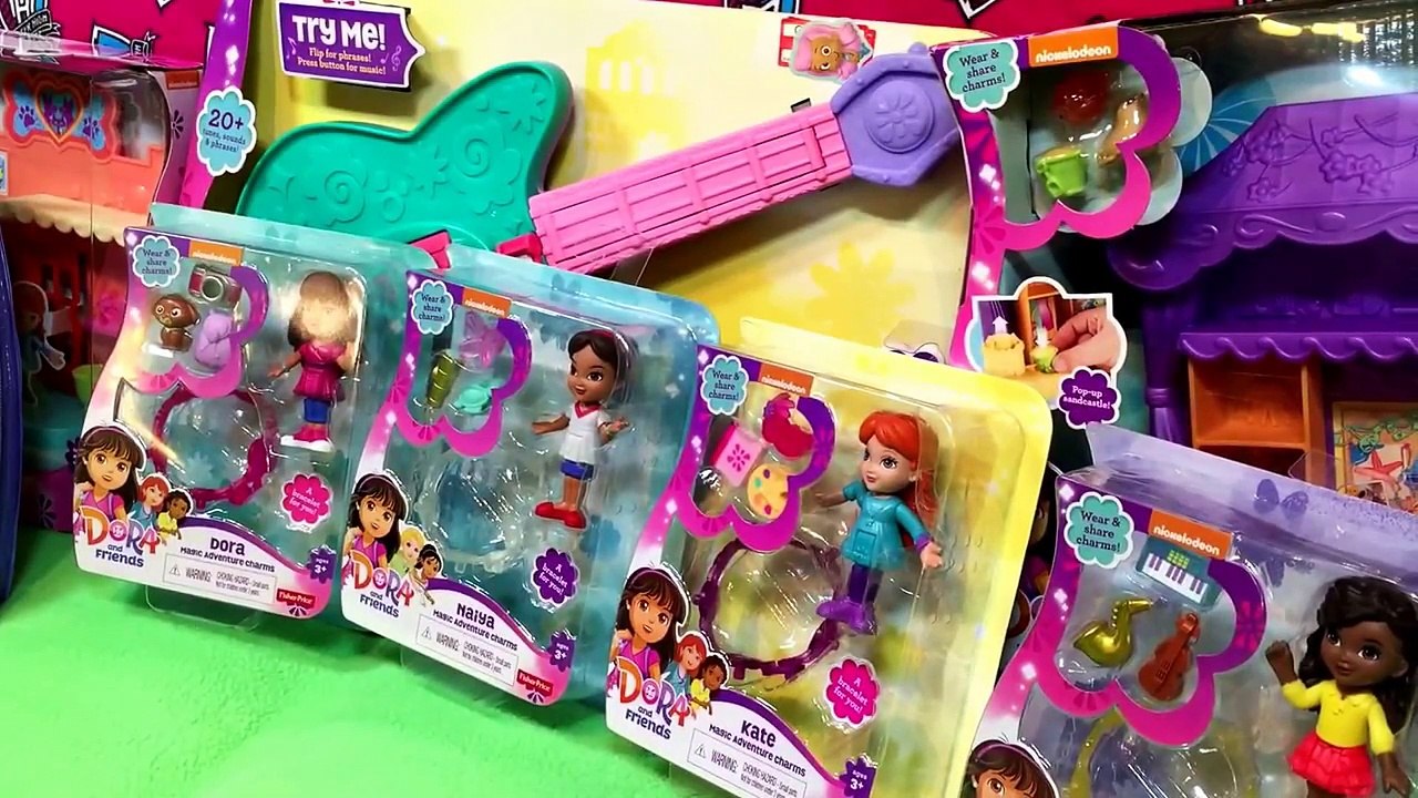 Dora And Friends Into The City Animal Adoption and Cabana Playsets Plus Alana Emma Kate Naiya Guitar