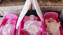 Smoby Baby Nurse Shara Pram and Dolls Bed Baby Annabell Sleep and Go for a Walk