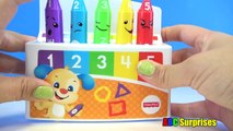Learn Colors for Toddlers and Children Pound Roll Ball Tower Color Crayons Musical Toy ABC Surprises