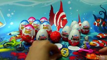 KINDER Surprise Eggs-[fishes & corals on seabed] unwrap 20 eggs and unbox toys