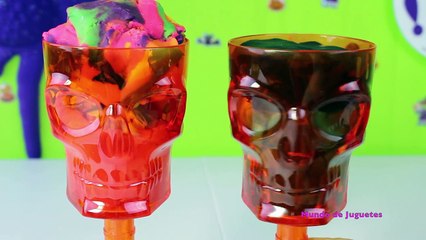 Play-Doh Halloween Calaveritas Sorpresas Halloween Surprise Skull Cups Shopkins Spongebob