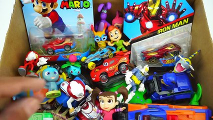 Box Full of Toys | Disney Cars Figures Hot Wheels Cars Vehicles Cars Disney toys Action Figures 3