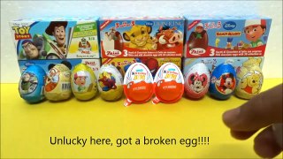 10 Surprise Eggs Unwrapping - Toy Story, Winnie, Mickey Mouse, Lion King, Spiderman, Handy Manny