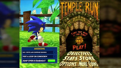 Temple Run Vs Sonic Dash - Temple Run like Games - Endless Run Games Android / iOS Gameplay