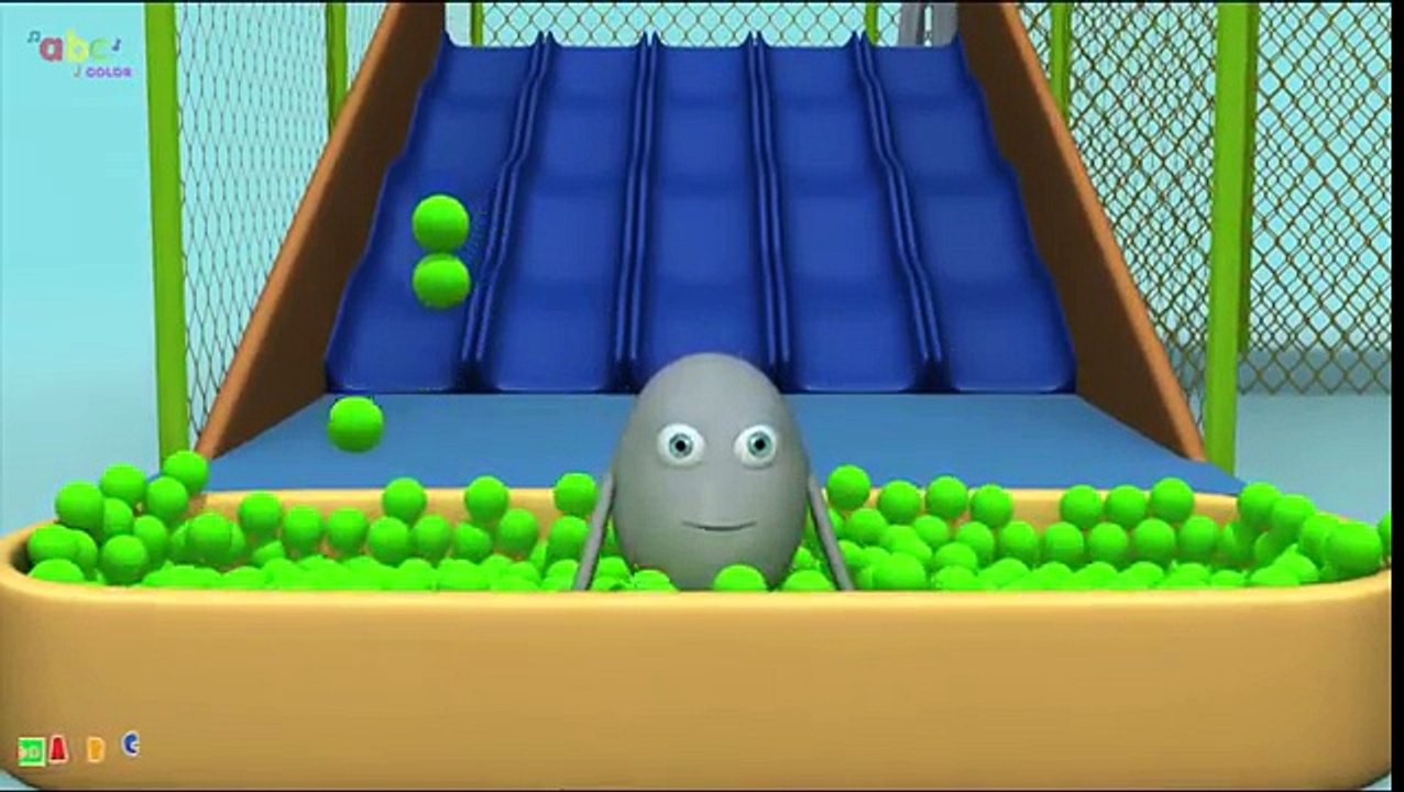 Learn Color with Balls Bad Baby Surprise Eggs Indoor Playground - Colours Balls for Kids