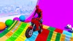 LEARN COLOR Motorcycles w Spiderman for kids and Superheroes cartoon for babies