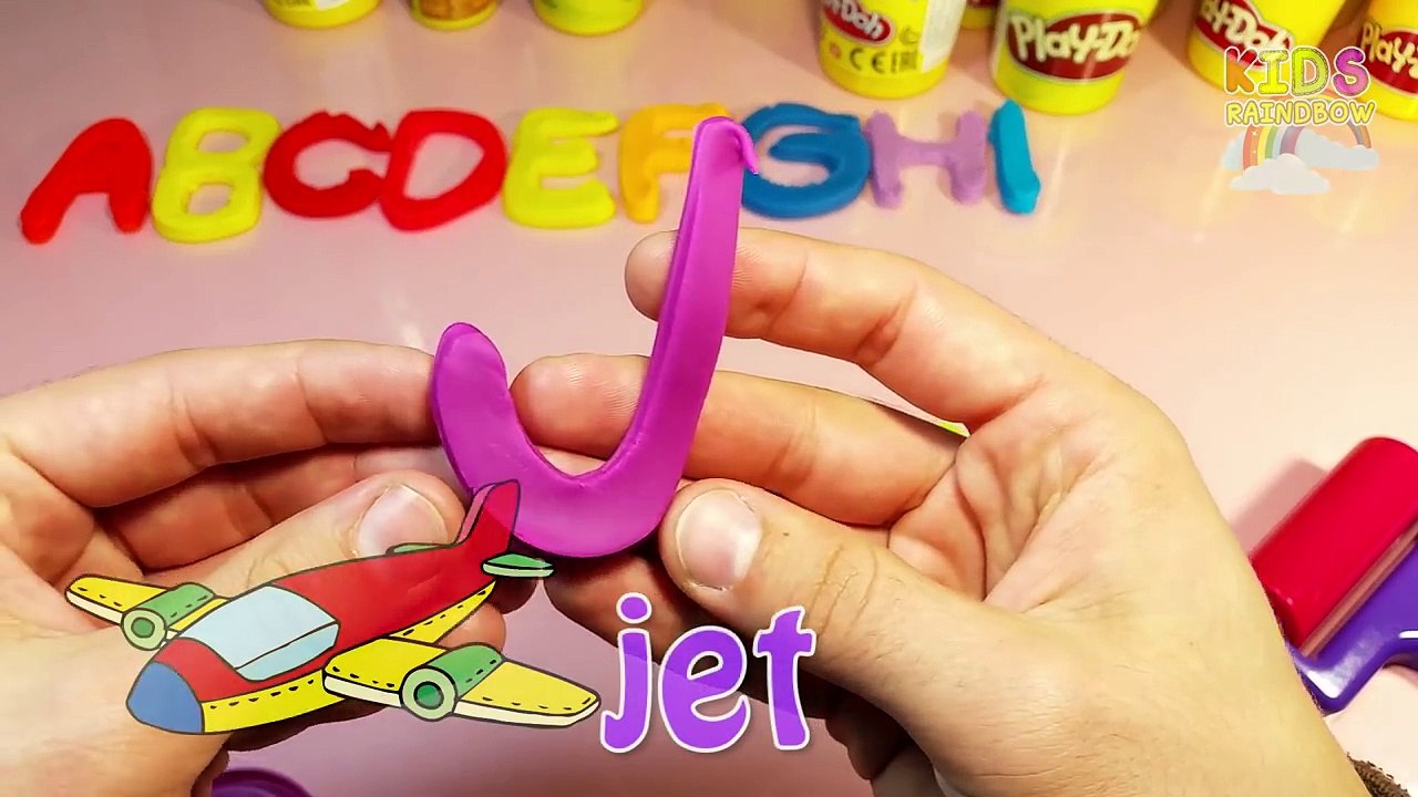 Alfabeto de Massinha Nossos ABC Play Doh Clay Play Dough Animals Letras Abecedario A to Z Number