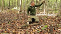 Overnight Bushcraft Camp With Scout 2 Cooking Food, Tarp Camping, Breaking Down Camp.