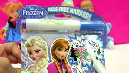 Disney Frozen Imagine Ink Rainbow Color Pen Art Book with Surprise Pictures Cookieswirlc Video