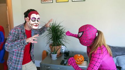 Dummy vs Örümcek Adam ve Pembe Spidergirl! Wonder Woman Super Hero Film w /!