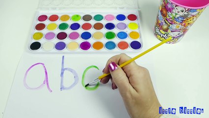Learn Alphabet Lowercase Letters Videos with Watercolor Paint abcdefghijklmnopqrstuvwxyz