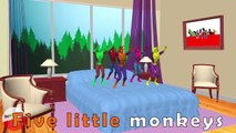 Five Little Spiderman Color Jumping on the Bed | 5 Little Monkeys Kids Song