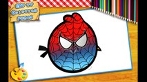 Angry Birds Spider-man Coloring Pages For Kids Angry Birds Spider-man Coloring Book For Children