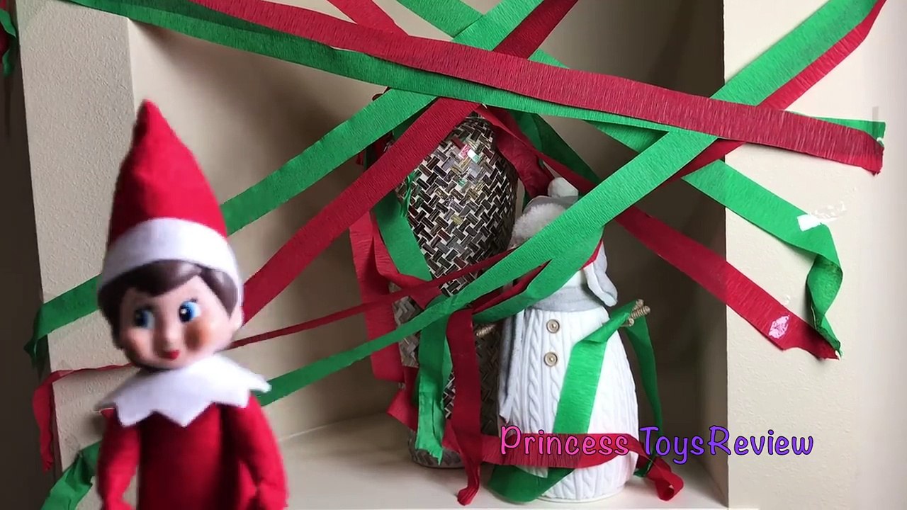 BAD SANTA BAD ELF on the SHELF PRANK Funny Kid Pranks Toys Princess ToysReview Disney Surprise
