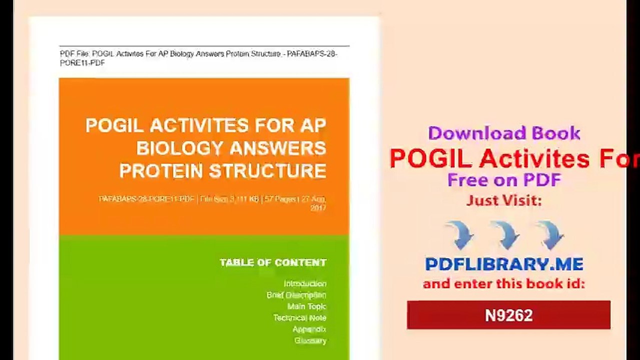 POGIL Activites For AP Biology Answers Protein Structure