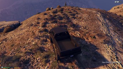 GTA 5: Прыгай МАЙКЛ! Прыжок с горы Чилиад на парашюте из машины.