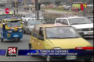 Rímac: intervienen delincuente que robaba rompiendo lunas de vehículos