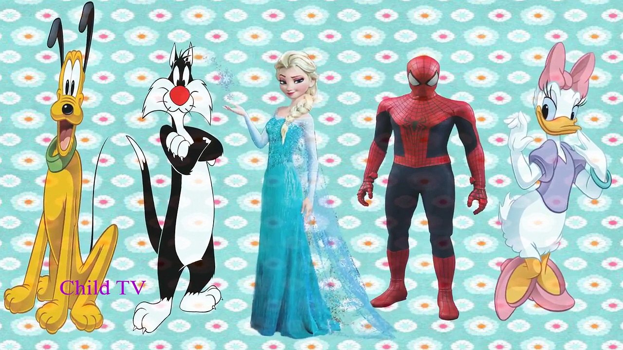 Finger Family Pluto ,Sylvester ,Daisy Duck ,SPiderman ,Frozen Elsa  Finger Family Song