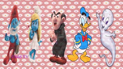 Finger Family Donald Duck's ,Gargamel ,Smurfs ,Casper ,Frozen Elsa  Finger Family Song