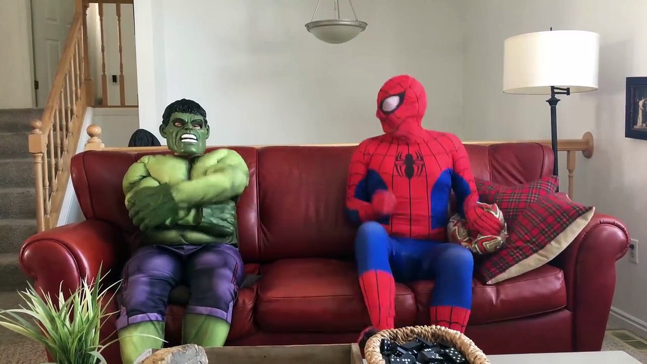 Hungry Hulk Eats Spiderman! Prank Elsa Spiderman Superhero Kid Movie In Real Life In 4K