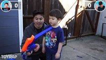 Nerf Battle 03: Power Rangers Ninja Steel /OP. FENCE/ Power Rangers Surprise Egg by TOYRAP