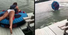 Girl's First Tubing Experience Isn't What She Was Expecting