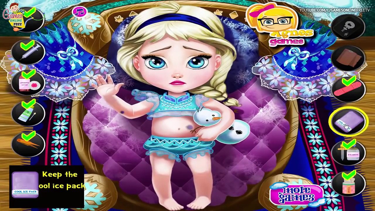 Baby Miraculous Ladybug and Frozen Elsa Anna and Sofia the First Injured - Doctor Games Compilation