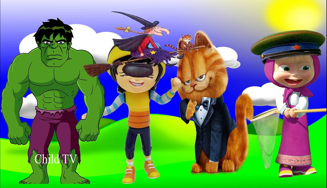 Wrong Head BoBoiBoy Galaxy ,Hulk ,Garfield ,Masha Wrong Head Finger Family Nursery Rhymes
