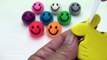 Learn Colors Play Doh Balls Smiley Face Fun & Creative for Kids Children Kinder Eggs Surprise Toys