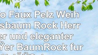 AerWo Faux Pelz Weihnachtsbaum Rock Herrlicher und eleganter Weißer BaumRock für