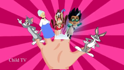 Finger Family Romeo ,Tweety Granny ,Tasmanian Devil ,Tom ,Bugs Bunny Finger Family Song