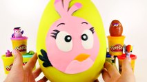 ANGRY BIRDS GIANT TOY EGG STELLA made with Play Doh My Little Pony Pixar Cars Monster Kinder
