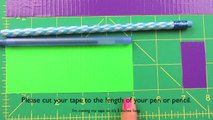 Craft Life Duct Tape Flower or Pom Pom Pen or Pencil Tutorial