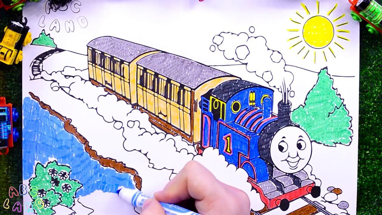 How to Coloring Thomas the Tank Engine ♦ Coloring page with Thomas and Friends
