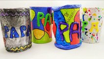 DIY.Pot à crayons recyclé. Cadeau Fêtes des Pères.Activité pour enfants.