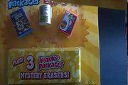 Opening Blister Packs of Collectible Wacky Packages Erasers from Topps