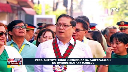 Pangulong Duterte, hindi kumbinsido sa pagpapatalsik ng Ombudsman kay Mabilog