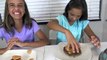 GUMMY FOOD vs REAL FOOD! Gummy Sushi Candy - Gross Food Sisters Challenge Sophia Sarah Giant Candy