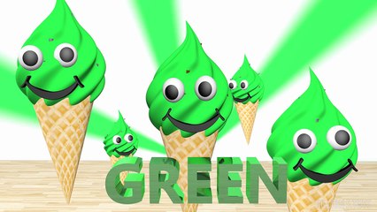 Colors for Children to Learn with 3D ICE CREAM - Colours Learning Videos for Kids