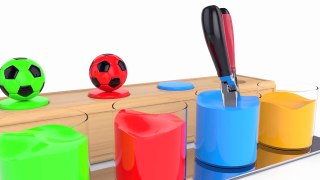 Learn Colors with Soccer Balls for Children Toddlers - Colors with Tools Playset - BinBin COLORS