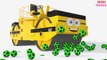 Learn Colors with Superheros Eggs  Learn Colors with Soccer Balls Bashing by Road Roller for Kids