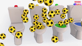 Learn Colors with Toilet Poop for Kids w- -Learn Colors with Soccer Balls for Children-BinBin COLORS