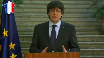 Discours de Puigdemont après la déclaration d'indépendance de la catalogne