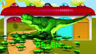 Cartoon for children to learn english with dinosaurs t rex attack baby gummy bear Nursery Rhymes for