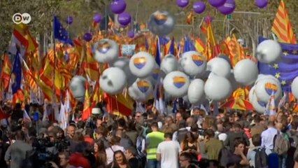 Barcelona'da yüz binler ''birlik'' için yürüdü