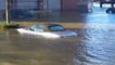 Cars Submerged in Storm Herwart Floodwaters in Hamburg