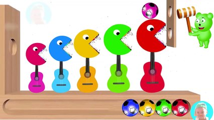 Download Video: Gummy bear Wooden Face Hammer Xylophone Learn Colors for Kids Children Toddlers Finger Family Nurser